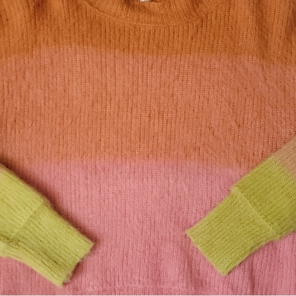 Free People Orange Autumn Sky Sweater Size M - Picture 3 of 8